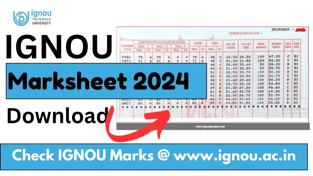 IGNOU Marksheet 2024